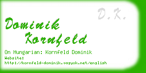 dominik kornfeld business card